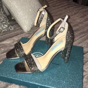 Betsey Johnson Silver Heels